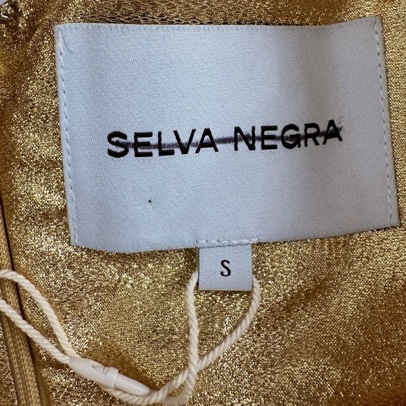 Selva Negra Atomo Metallic Dress in Azteca Gold - Picture 7 of 15